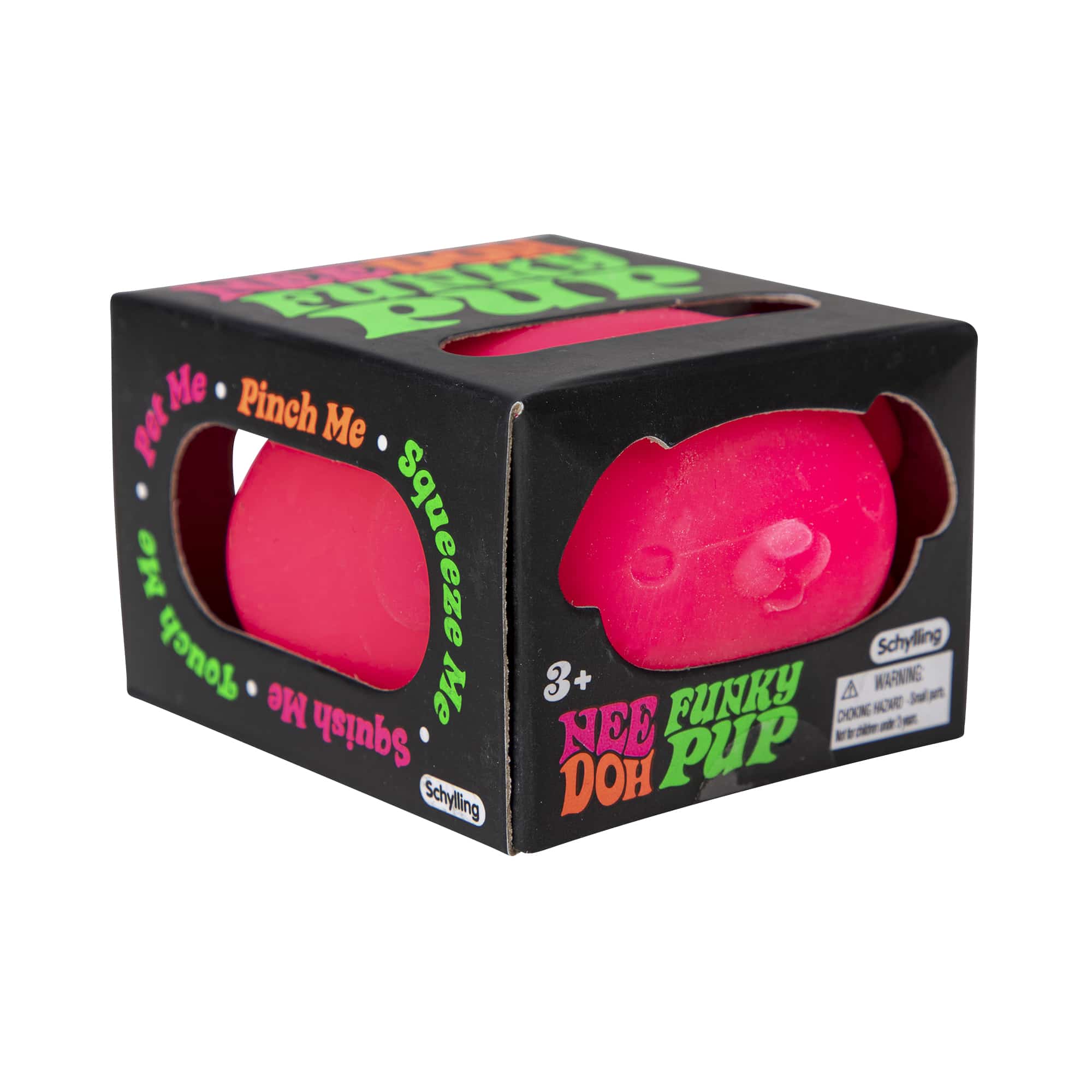 NeeDoh Funky Pup - Pink Pkg 3Q Right